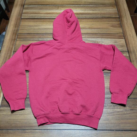 Wednesday LS Burgundy Youth Hoodie (Gildan) - Size Y Small - Picture 3 of 6